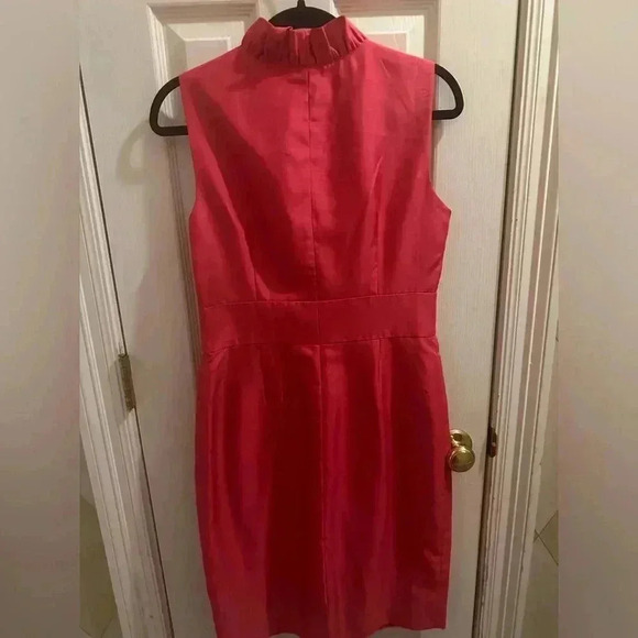 Elizabeth Howard Pink Ruffled Sleeveless Sheath Dress size 8 - Picture 4 of 4